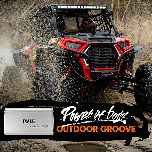 Miniatura 19 de Pyle - Sistema amplificador de audio resistente a la intemperie de 4 canales, 1200 W máx. Puente, estéreo de 800 W máximo diseñado para ATV, UTV