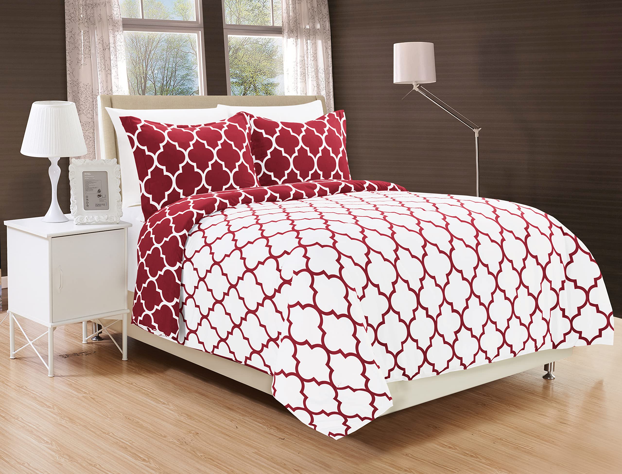 Cozy Line Home Fashions Juego De Ropa De Cama Reversible De Algodón De 3 Piezas Con Diseño Floral De Zafiro Y Flores Azules Reales