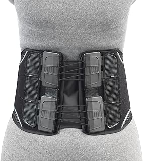 Lumbosacral Back Brace, Adjustable Comfort Pull Maximum Support, Large