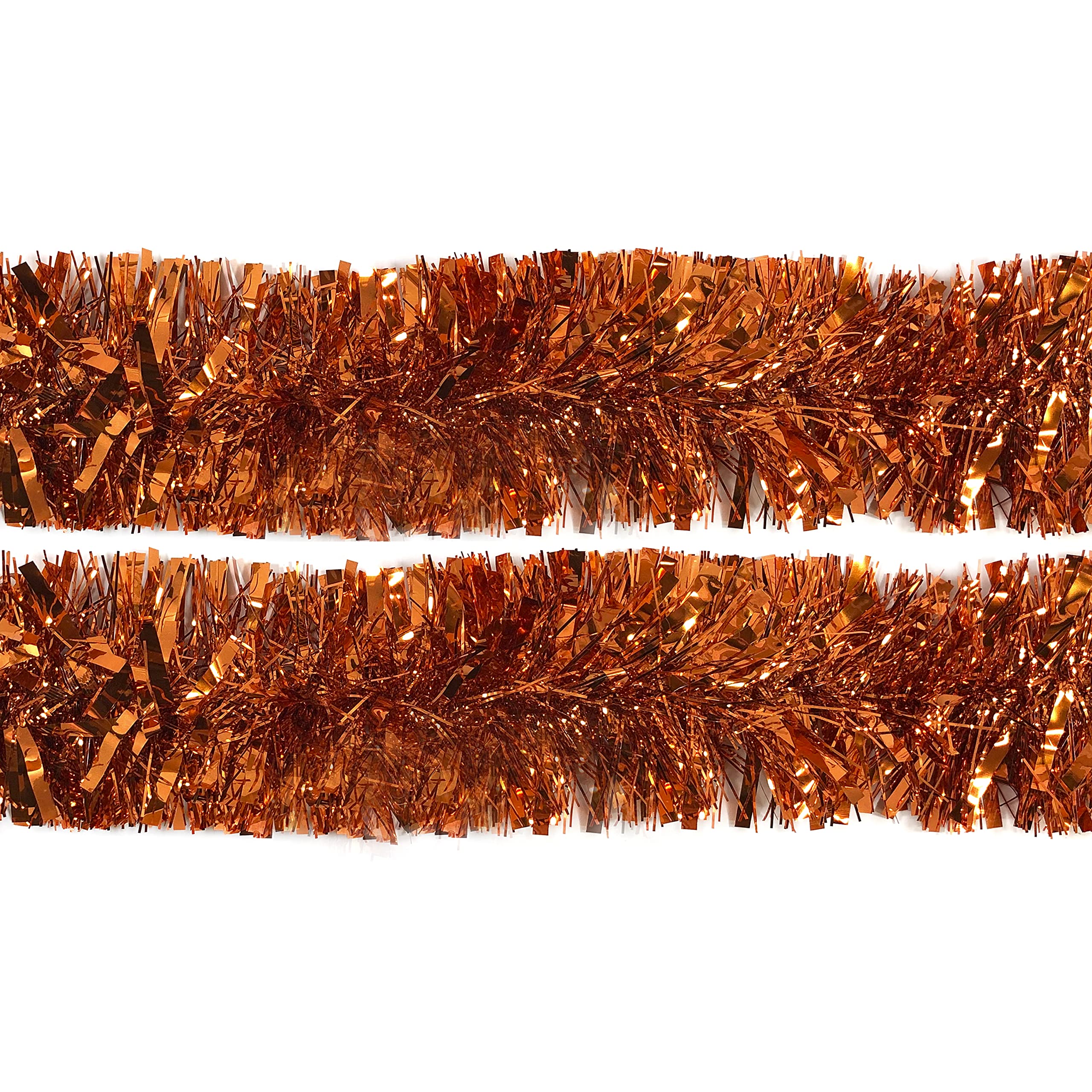 Rocking Party Copper Orange Sparkling Halloween/Christmas Tree Tinsel Xmas Decoration Hanging (4 Metres)