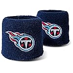 NFL Tennessee Titans Franklin Sports Tennesee Titans Embroidered Wristbandsnfl Embroidered Wristbands, Navy, One Size