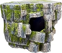 Vista 4 de Zilla cueva de roca de decoración vertical 8.75 x 5.875 x 7.25 pulgadas, gris