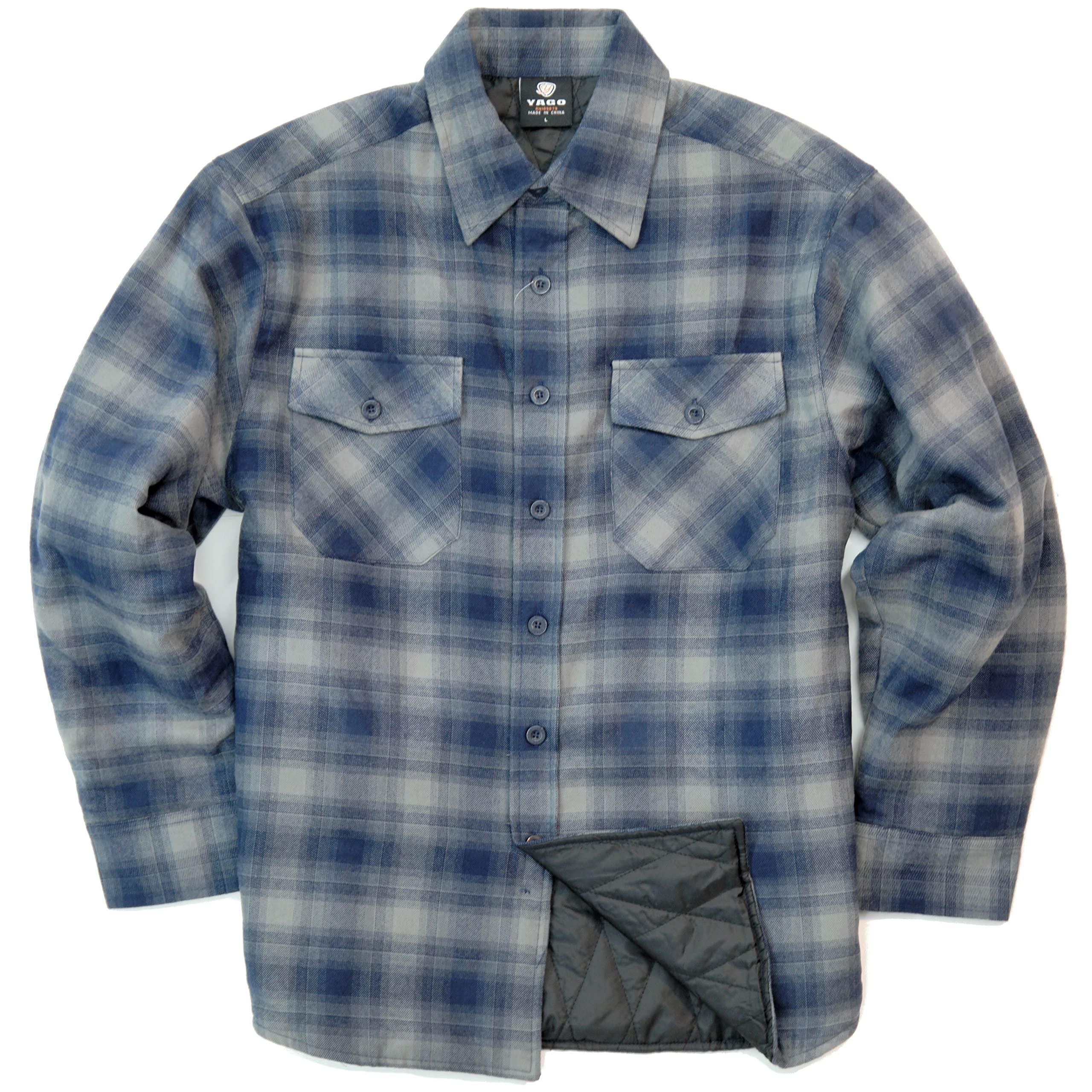 YAGO Quilted Flannel Shirt Jacket