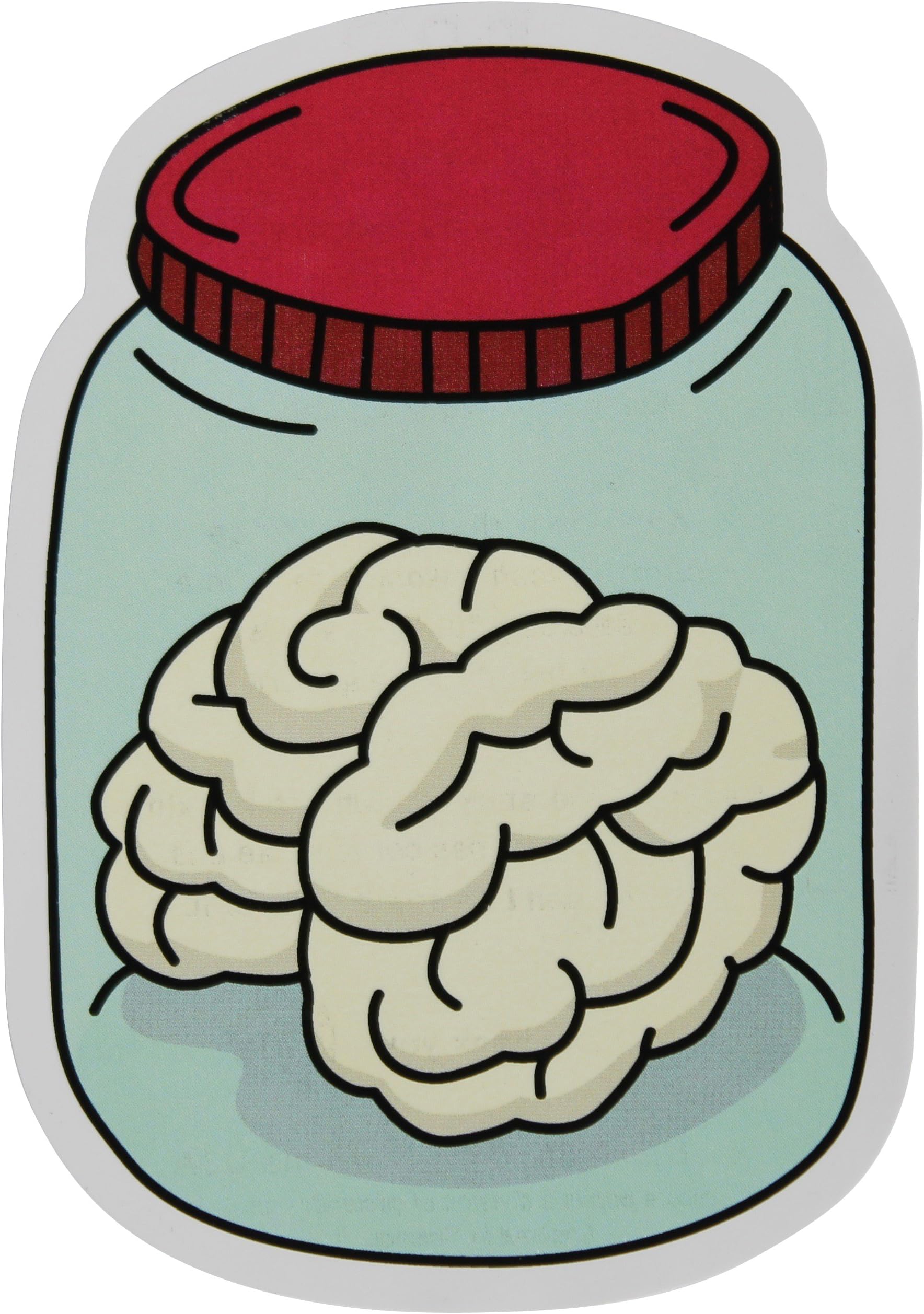 Brain In A Jar Stickers 2-Pack of Vinyl Decals Measuring 4" x 3" Great for Cars Windows Water Bottles Laptops