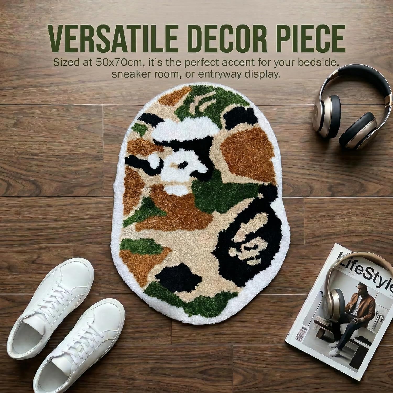 Rugs 28" W x 20" L (70 x 50 cm), Extra Soft Absorbent Chenille Bath Rugs, Rubber Backing Quick Dry, Machine Washable Bath Mats for Bathroom Bedroom Entryway Kids' Room or Playroom, Green