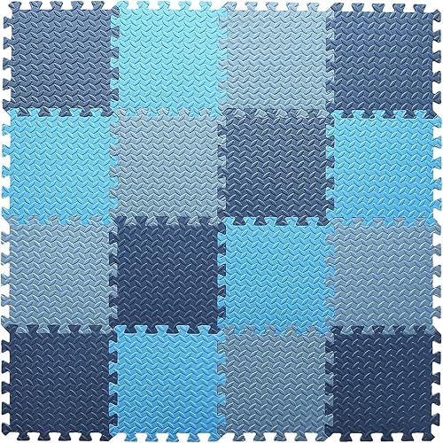 Miniatura 144 de Tapete de juego de espuma para bebé, tapete entrelazado de 0.4 pulgadas de grosor con colores sólidos, tapete de juego suave y no tóxico, tapete