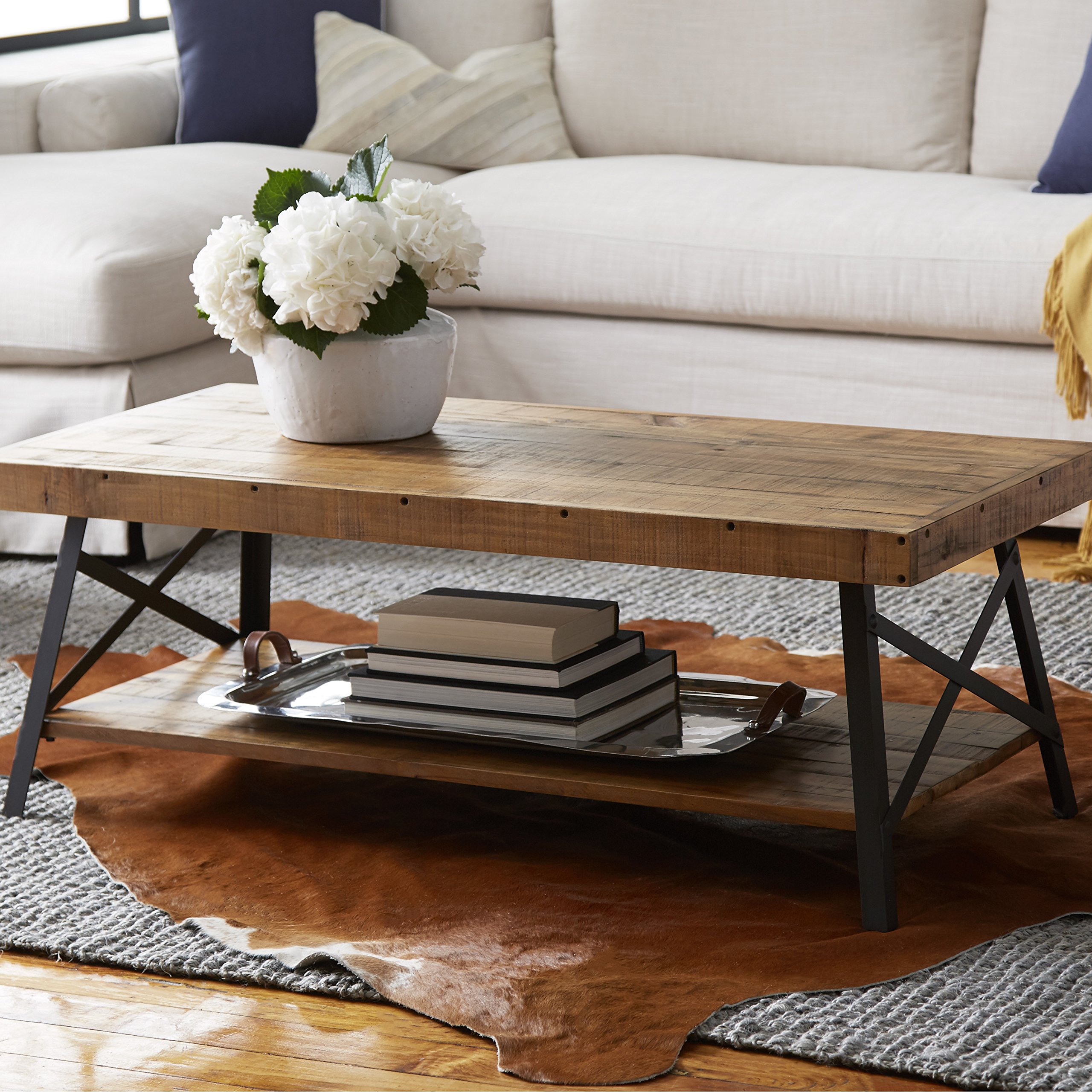 Trent Austin Design Laguna Coffee Table, Industrial, Distressed