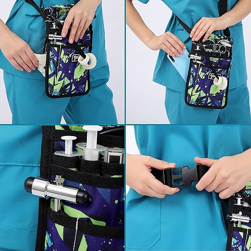 Miniatura 2 de YOURUIMEI Riñonera para enfermera para enfermera, kit de trabajo, práctica bolsa de cintura para enfermeras, riñonera para lo básico, bolsa