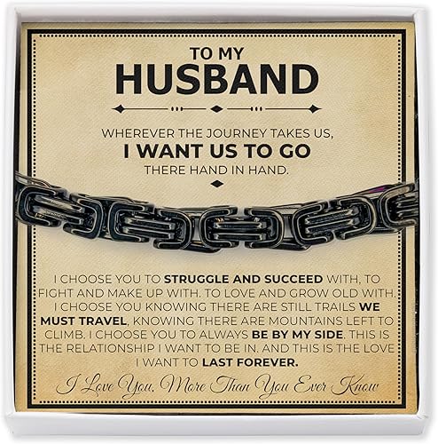 You This Much Jewelry Gift Set - Classic Steel Bracelet - 50th Anniversary Gifts For Him