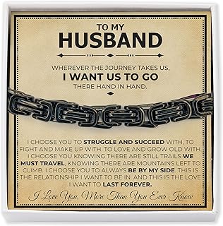 Love You This Much Jewelry Gift Set - Classic Steel Bracelet - Romantic Gift, Unique Husband Gifts