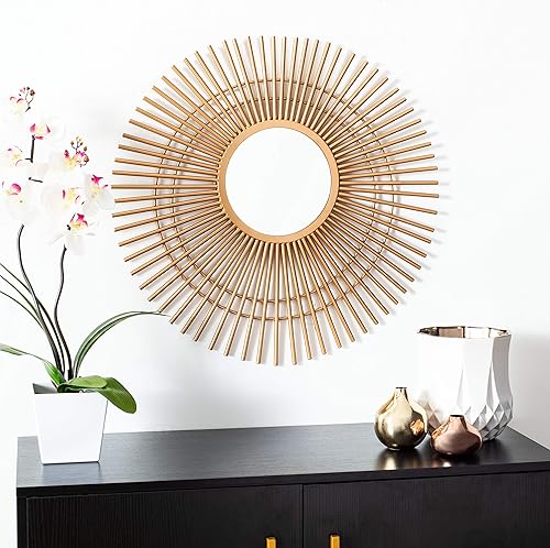 SAFAVIEH Home Marlit Gold Sunburst - Espejo decorativo de 24 pulgadas