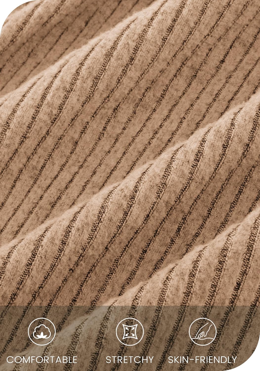 Kate Kasin Women's Long Sleeve Sweater Dresses 2025, Button V Neck Knit Dress, Fall Swing A Line Babydoll Dress with Pockets - Image 4