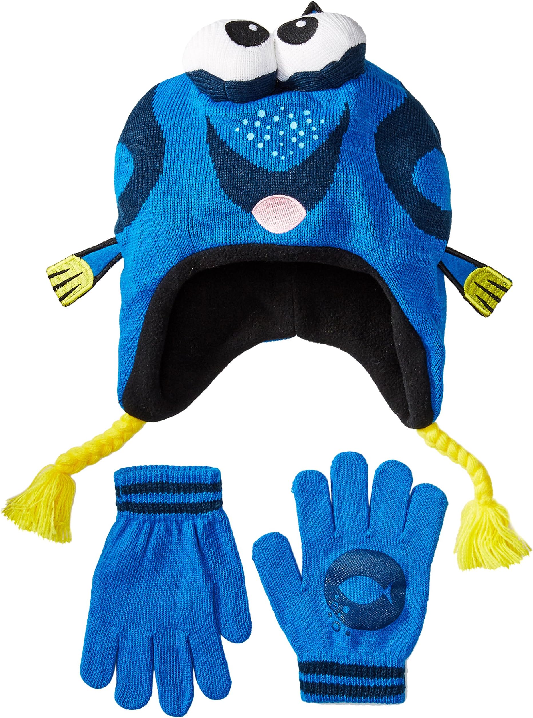 Big Boys' Finding Nemo Dori 3D Knit Peruvian and Glove Set