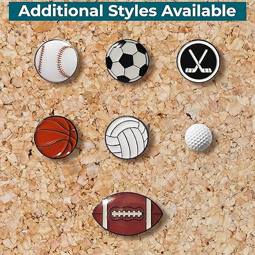 Miniatura 7 de Juego de 50 pasadores de bola de golf, para pared de fotos, pizarra, tablero de corcho, mapa, tablón de anuncios, oficina o hogar