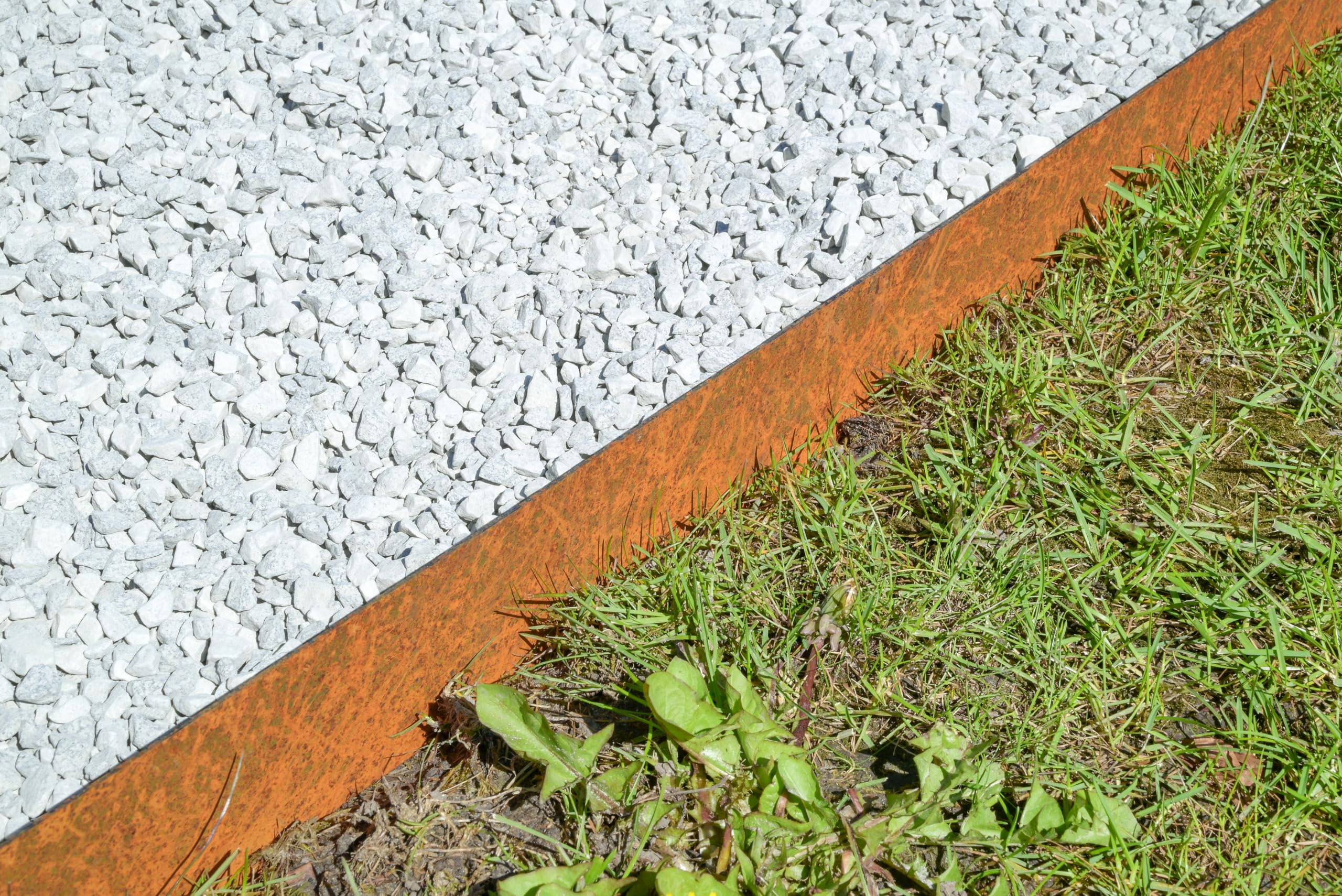 Wovar Acier corten Bordures de Jardin en Acier corten 16 x 106 cm Flexible - 20 Pièces