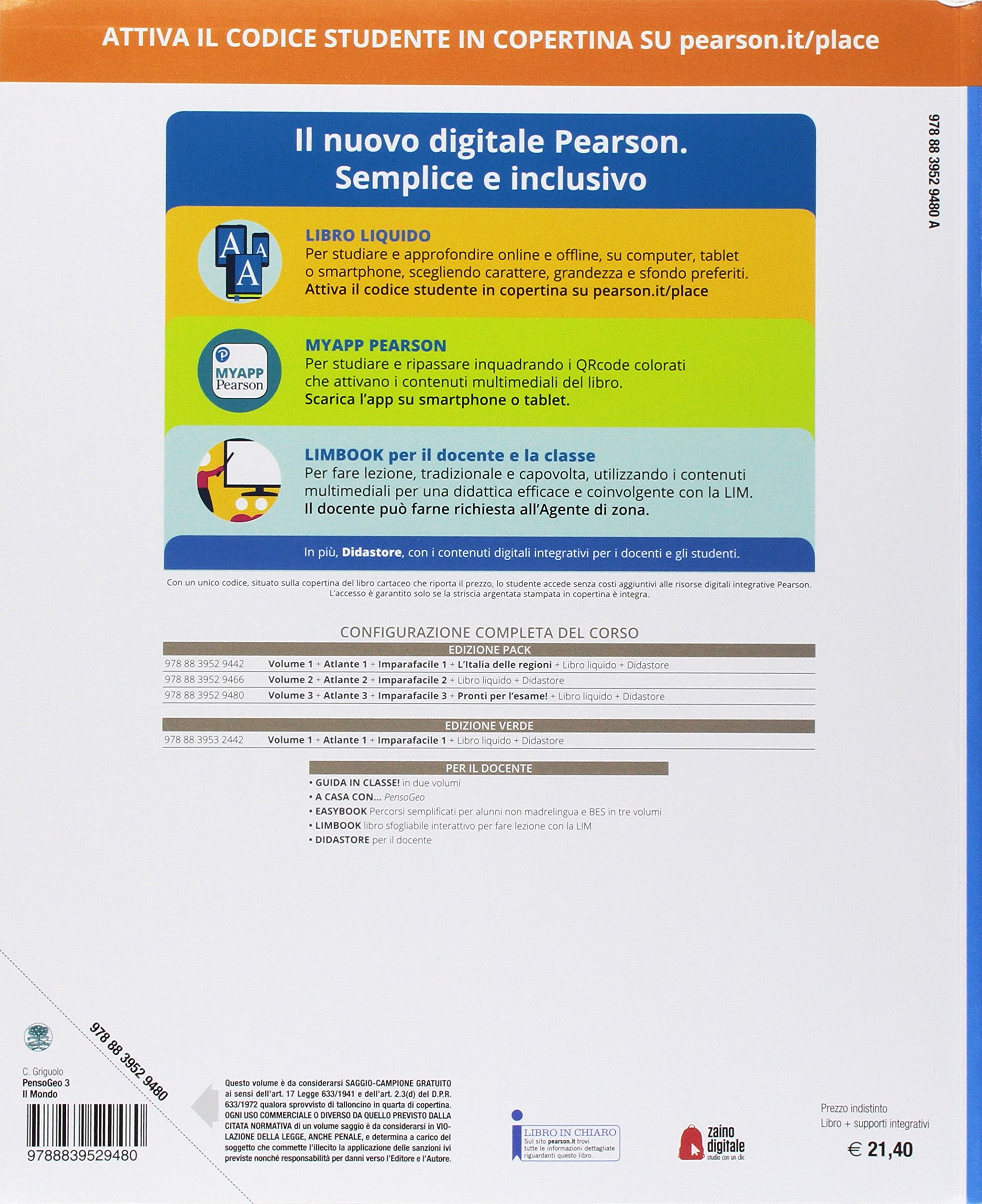 PensoGeo. Con Atlante. Con L''imparafacile. Con Temi d'attualità. Con Pronti per l'esame! Per la Scuola media. Con ebook. Con espansione online (Vol. 3)