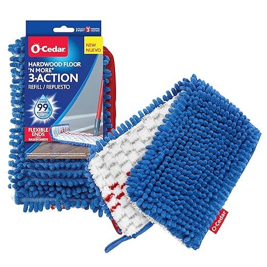 O-Cedar Hardwood Floor 'N More Microfiber 3-Action Flip Mop Refill