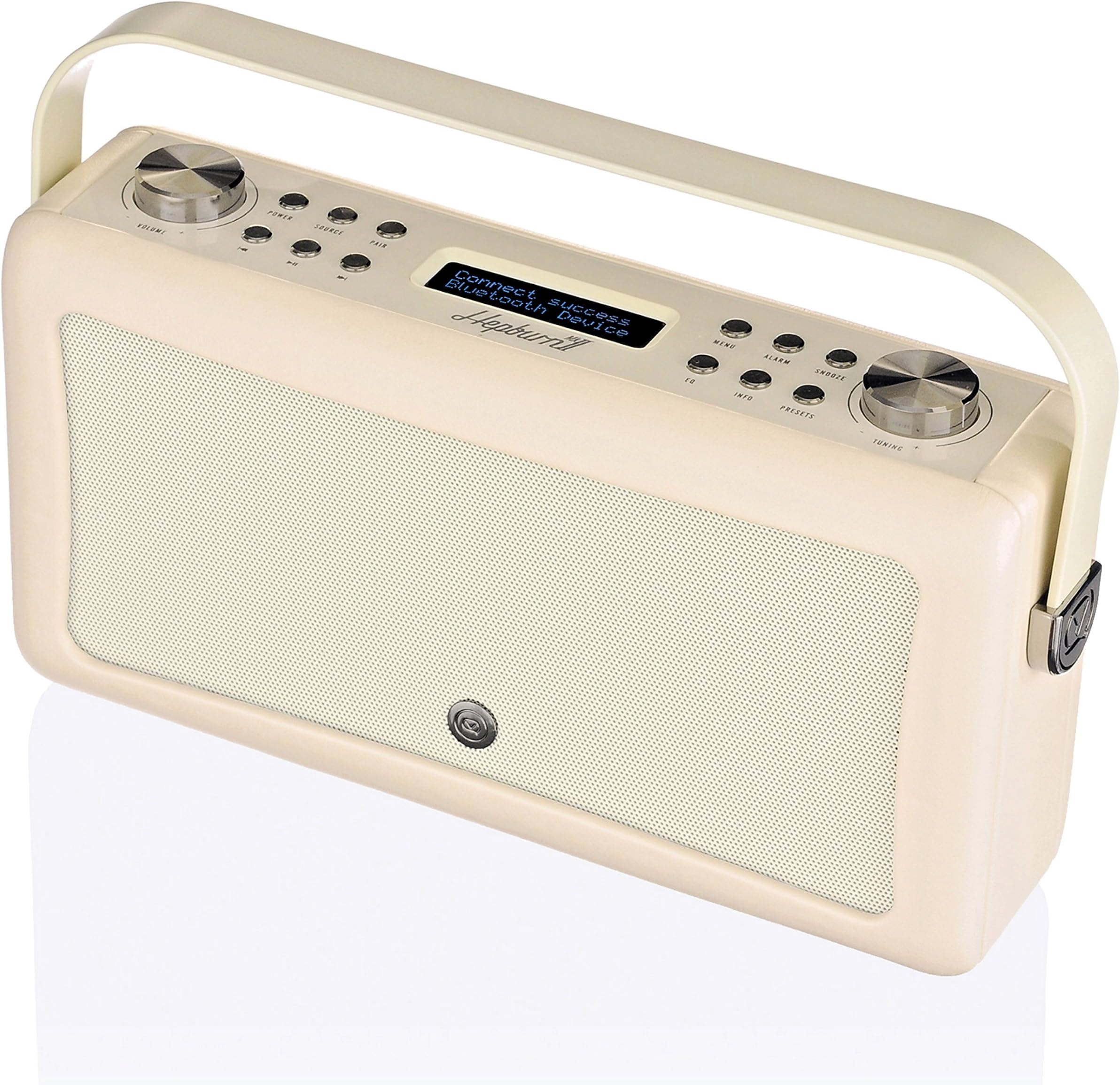VQ Hepburn Mk II DAB & DAB+ Digital Radio with FM, Bluetooth & Alarm Clock – Cream