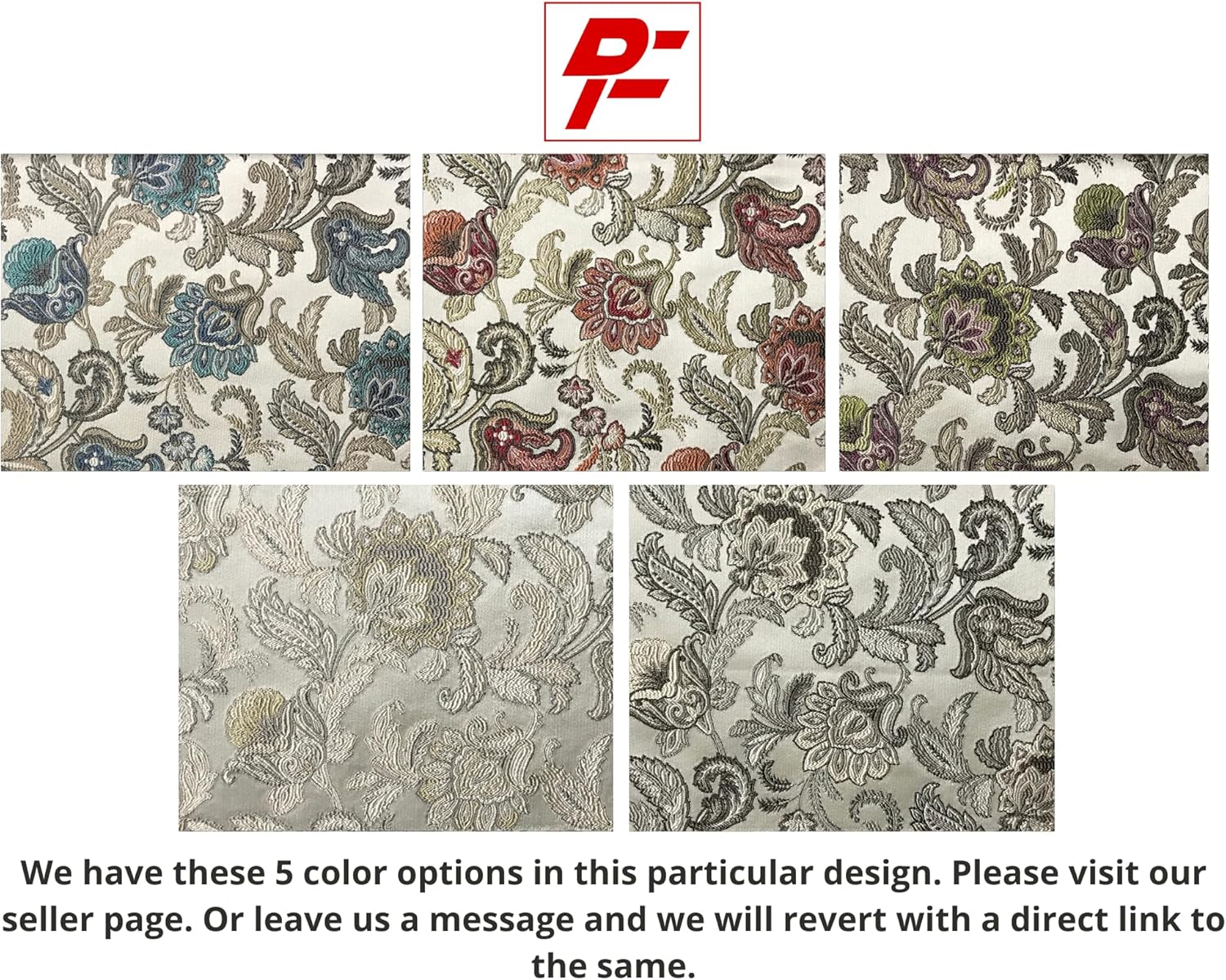 Luxurious Woven Jacquard Floral Design Furnishing Fabric for Upholstery, Window Treatments, Craft - Width 54 inches - Fabric by The Yard (Orangish Red)