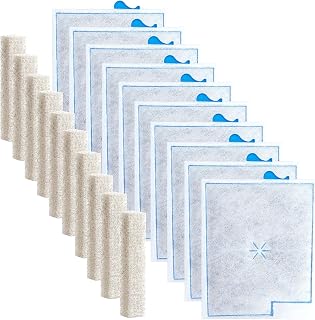 10 Pack Large Filter Cartridges Replacement Compatible with Aqueon QuietFlow LED PRO Size 20,30,50,75/Power Filter Size 20,30,50,55/75, E Internal 40 and Canister Filter (Extra 10Pcs Filter Pads)