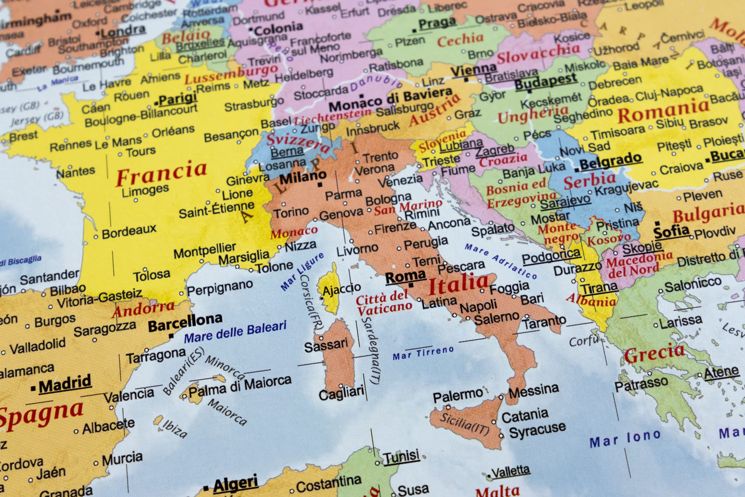 GeoMetro Mappa del mondo in italiano 140 x 100 cm plastificata scrivibile e cancellabile
