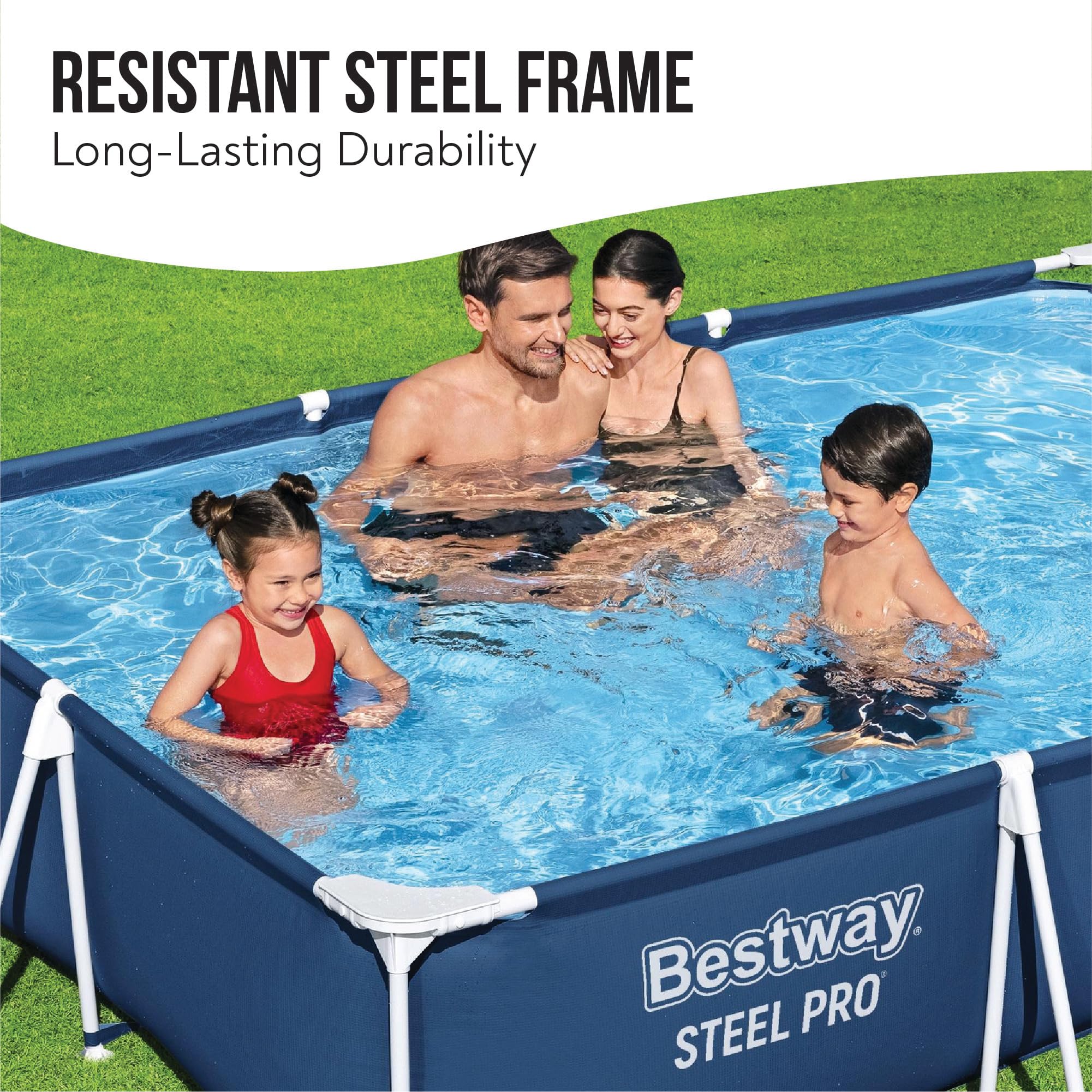 Bestway Piscine Fuoriterra, 9'10" x 6'7" x 26"/3.00 m x 2.01 m x 66 cm Pool