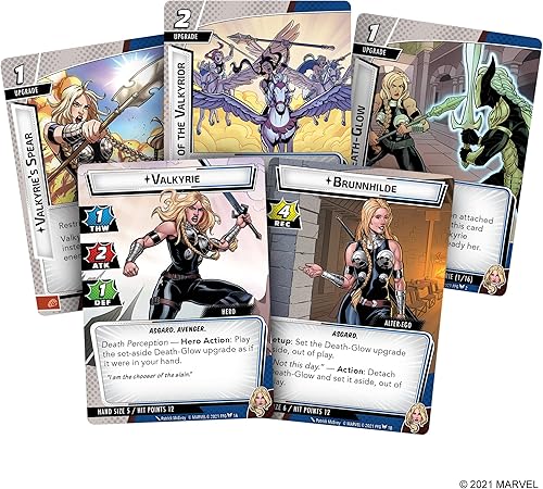 Miniatura 3 de Marvel Champions The Card Game Valkyrie HERO PACK – Juego de estrategia de superhéroes, juego cooperativo para niños y adultos, a partir de 14 años,