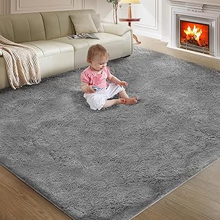 5X8 Ultra Soft Rug for Living Room, 5X8 Fluffy Shag Area Rug for Bedroom...