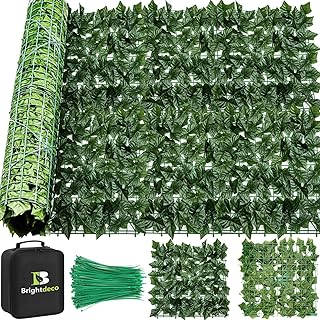 Artificial Ivy Privacy Fence Screen 60x100in Privacy Hedges Wall Faux UV-Anti Panel for Indoor Outdoor Garden Balcony Decor