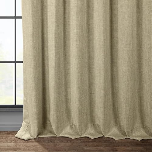 Miniatura 10 de HPD Half Price Drapes - Cortinas de lino sintético texturizado para oscurecer la habitación, dormitorio, sala de estar, 1 panel de 50 pulg de ancho