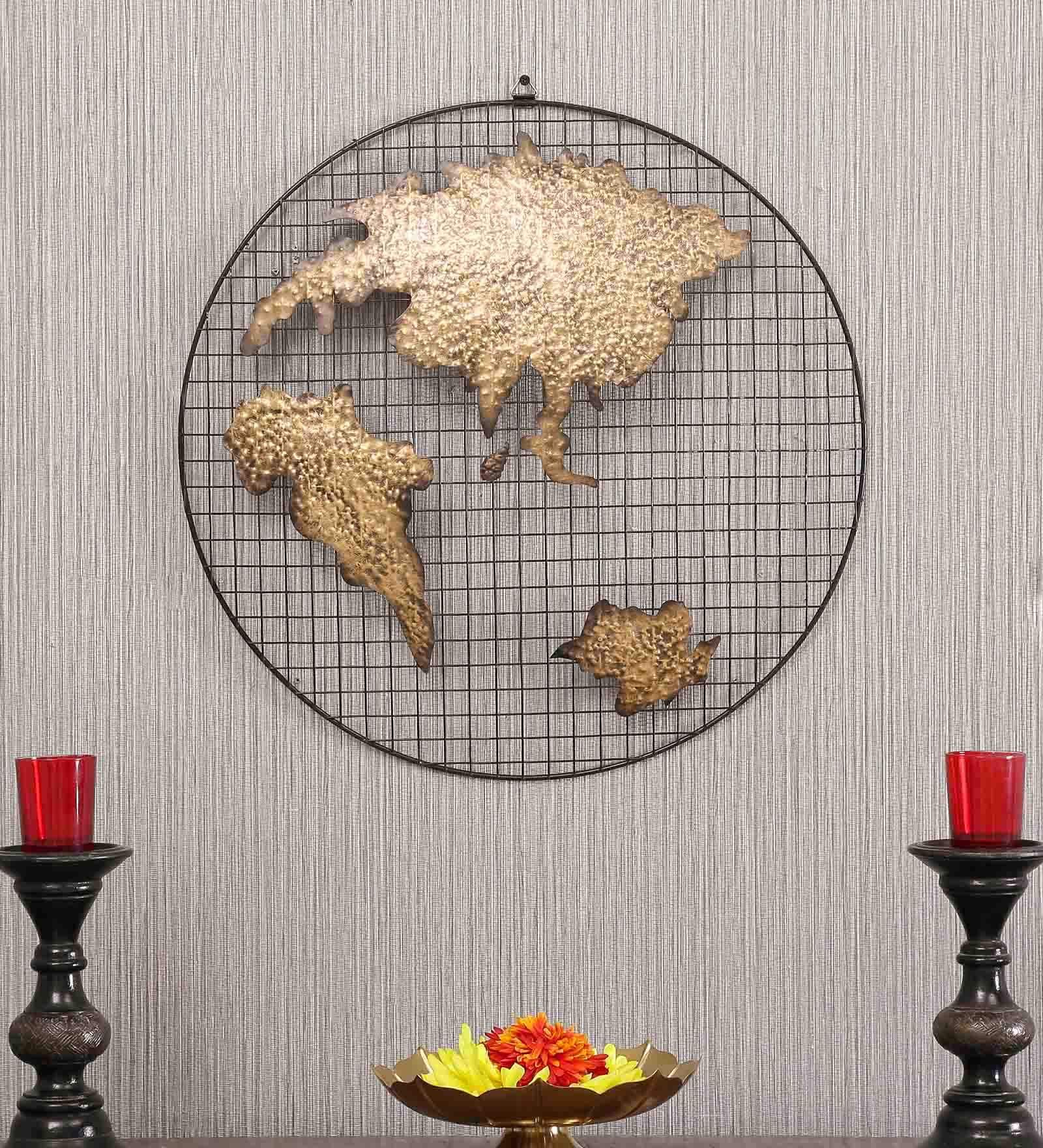 vedas Exports Iron Wall Decor ation (19.8 x 19.8 inch, Multicolour) (9100000017136)
