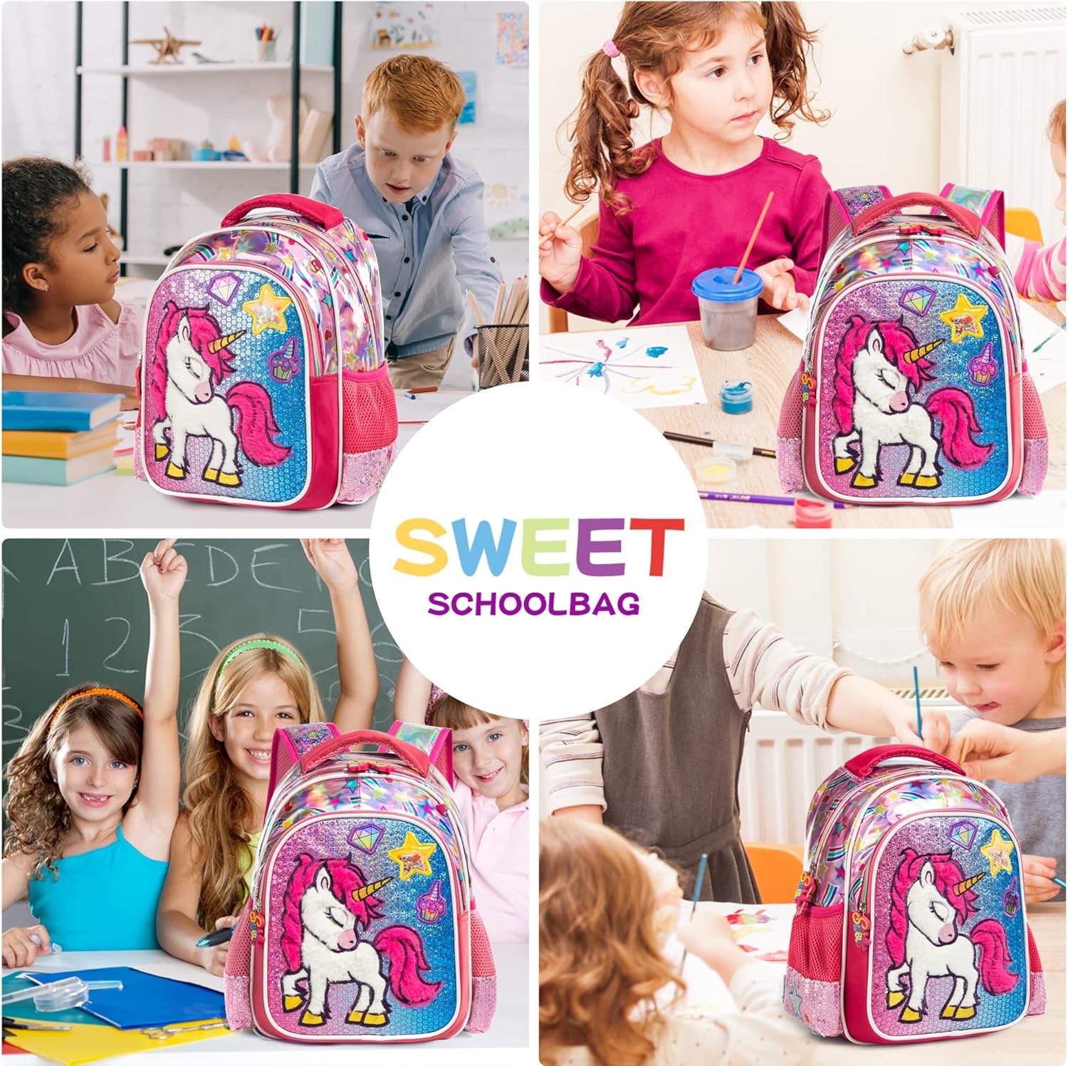 Jasminestar Kids Backpack 13 inch Toddler School Backpacks Kindergarten Bookbag for Boys and Girls (13”, Horse Color): Clothing, Shoes & Jewelry