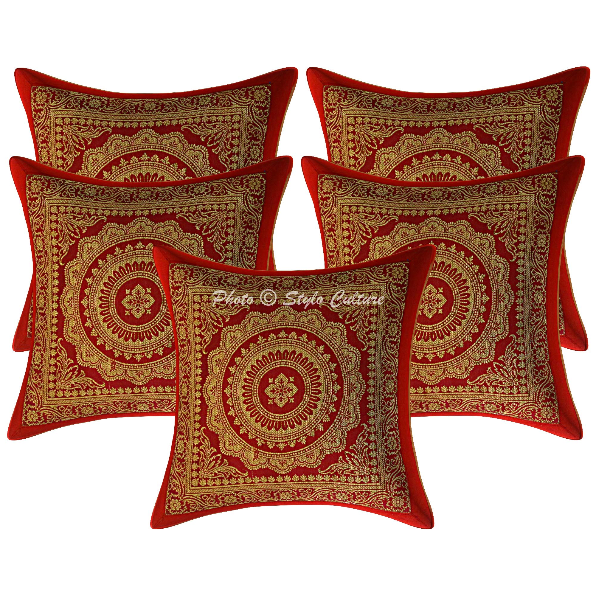 Stylo Culture Bohémien Fodere Per Cuscini 30x30 cm Piccoli Decorazione Per La Casa Poltrona Elefante Jacquard Verde Smeraldo Quadrato Cerniera 12x12 pollici Federe Per Cuscino Camera Da Letto - 1 pz