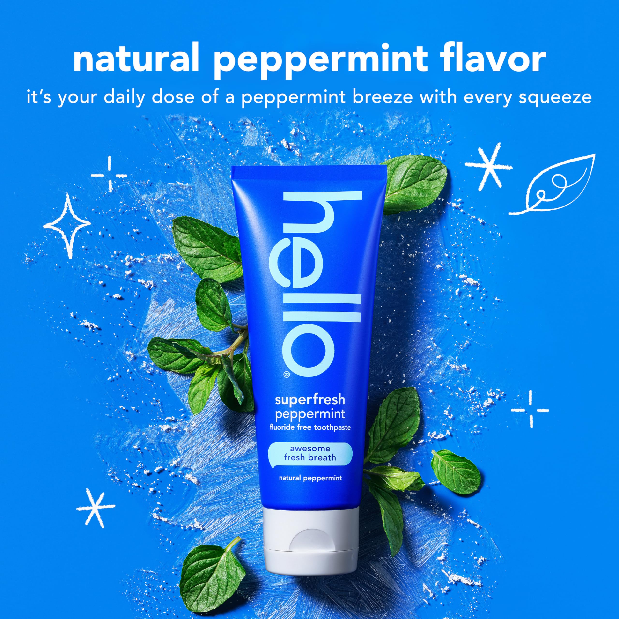 Amazon.com : Hello Superfresh Natural Peppermint Fluoride Free