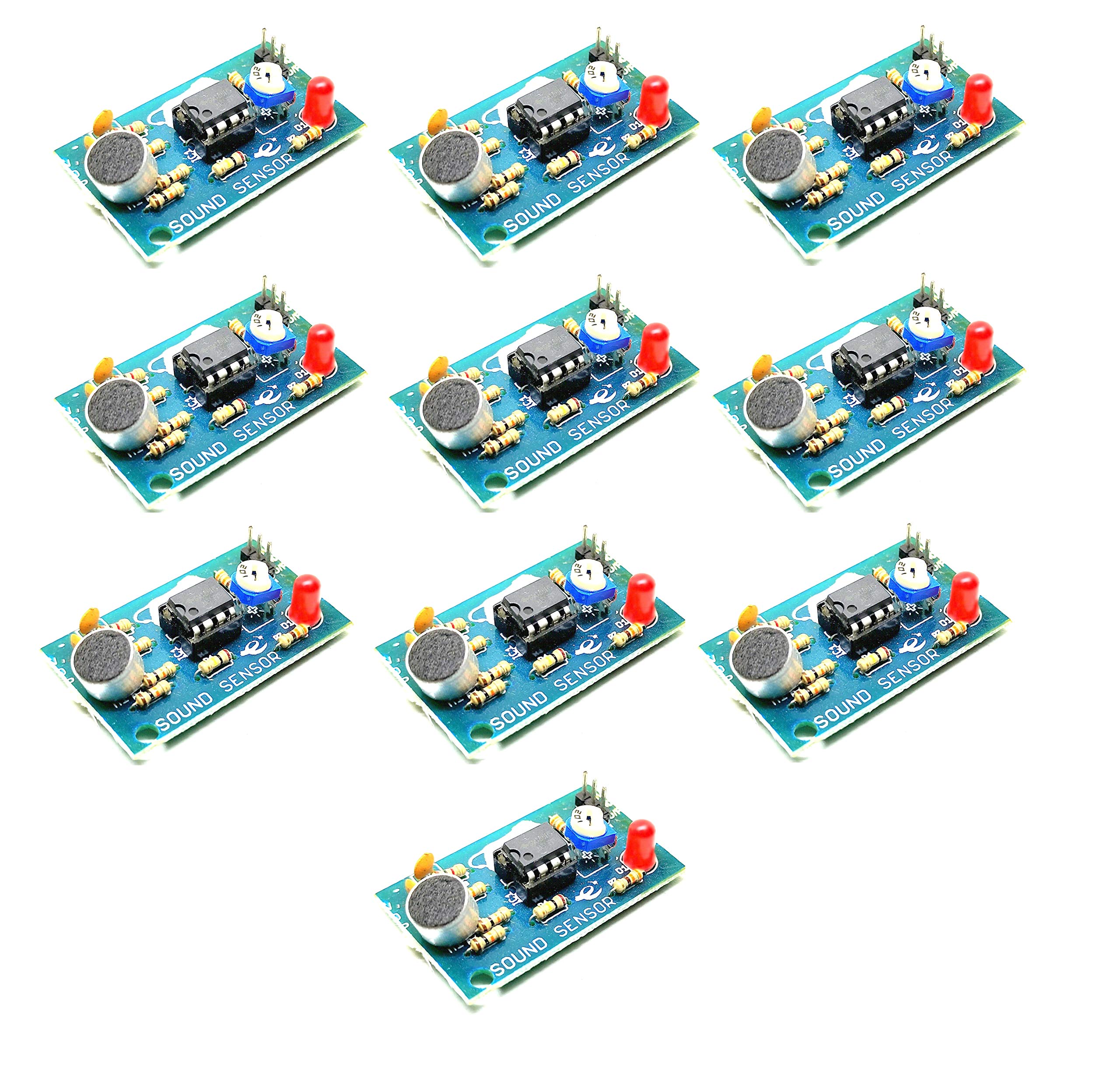INVENTO 10Pcs Sound Sensor Big Microphone Sensor High Sensitivity Sound Detection Module Indian Make For DIY-picture-28