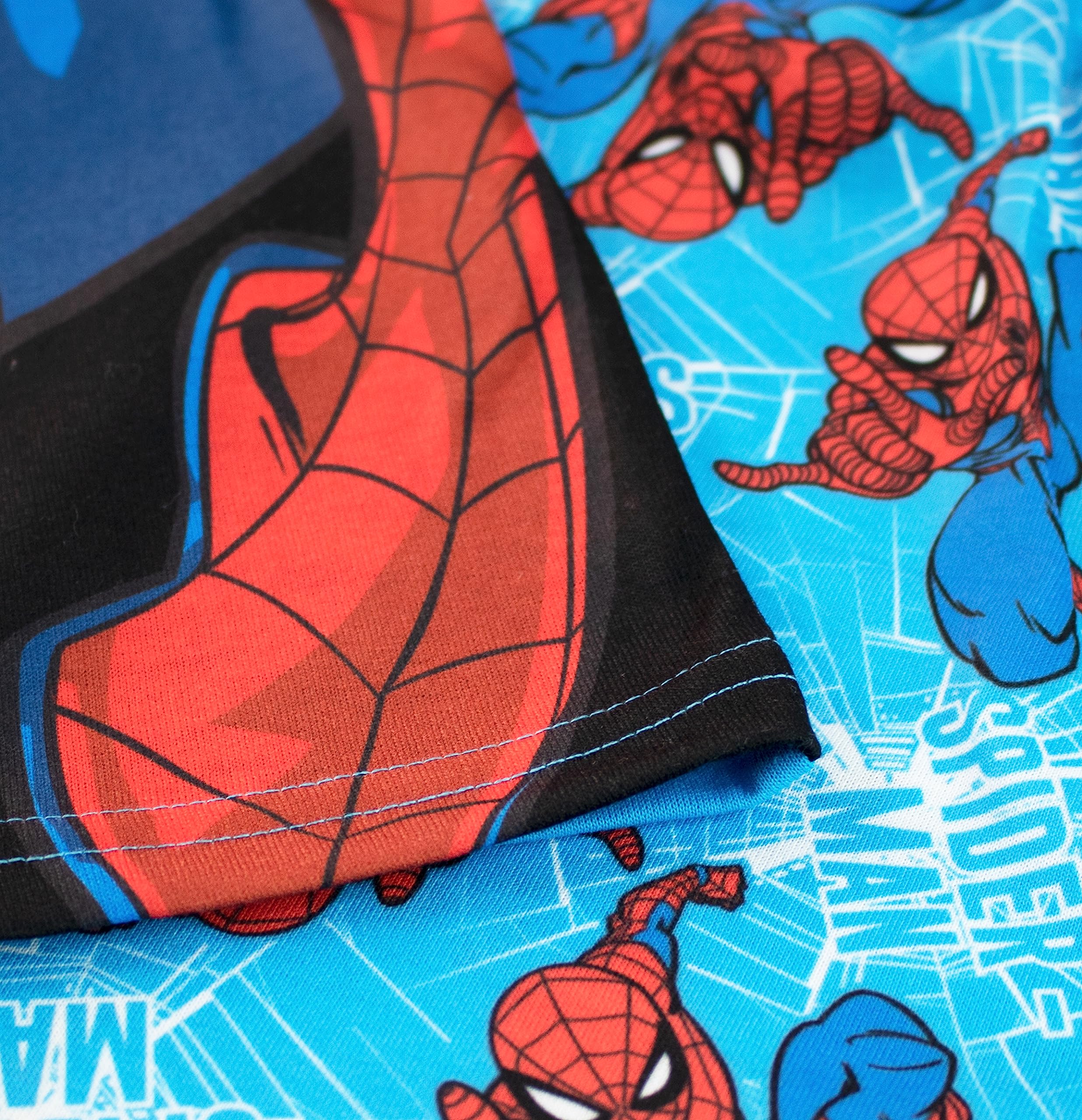Marvel Pijama Spiderman para niños | Pijama Corto de Spider-Man para niños | Tallas de 2 a 12 años | Merchandising Oficial de Spiderman