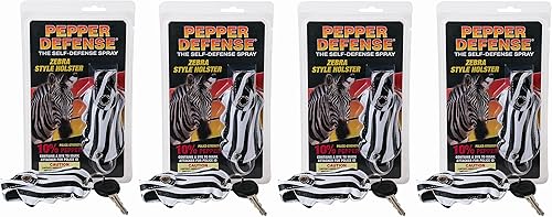 Miniatura 3 de Pepper Defense Paquete de 4 llaveros PD-2Z en aerosol de pimienta con funda de agarre y llavero  Fórmula de máxima resistencia al 10% OC  Protección