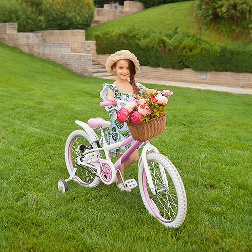 Miniatura 4 de GRANNY SAYS Cesta de bicicleta para niños, canasta delantera para bicicleta para niños, pequeña canasta de mimbre para niños y niñas, cesta pequeña