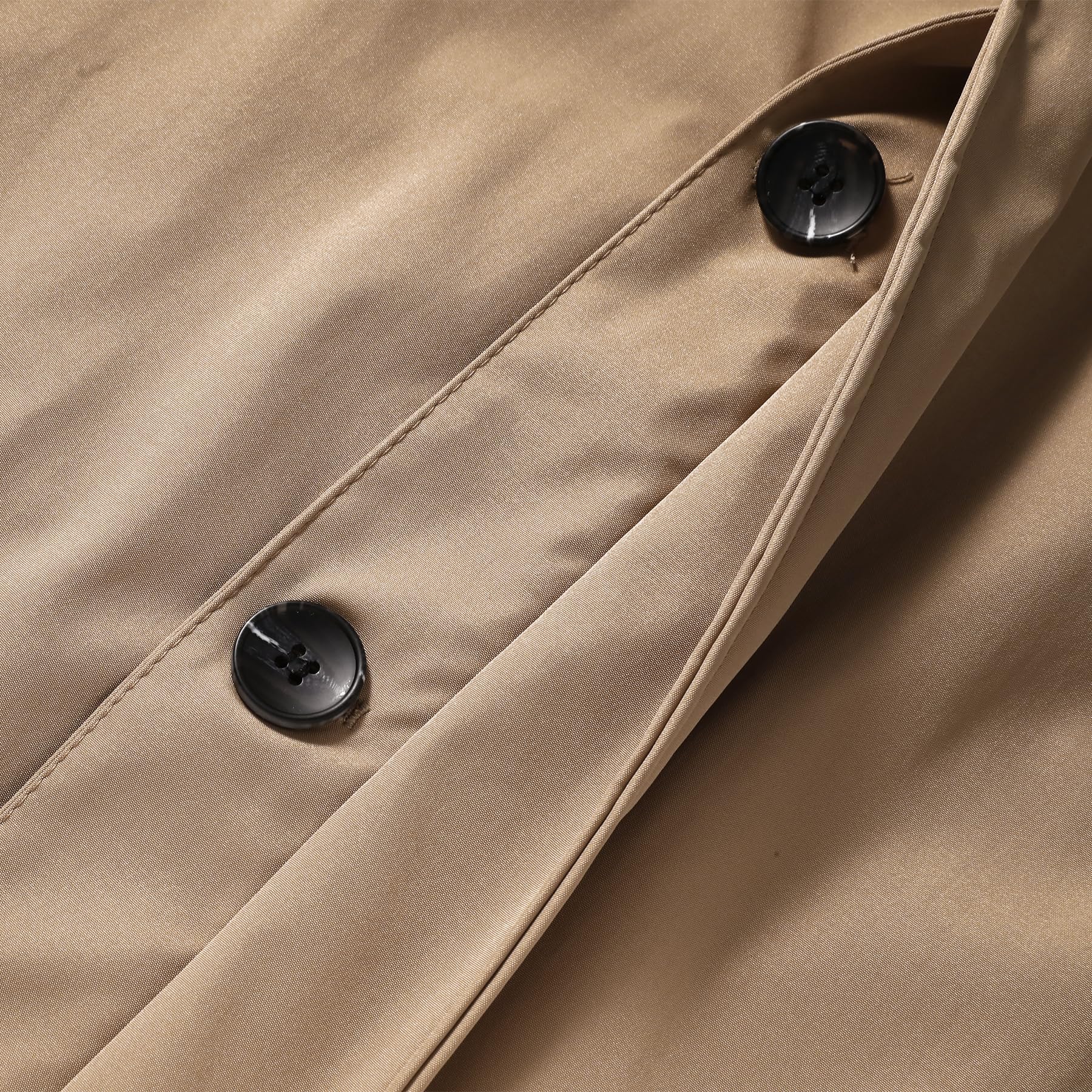 Allthemen Trench Uomo Monopetto Lungo Risvolto Cappotto Casual Antivento leggero Coat Primaverile Autunno