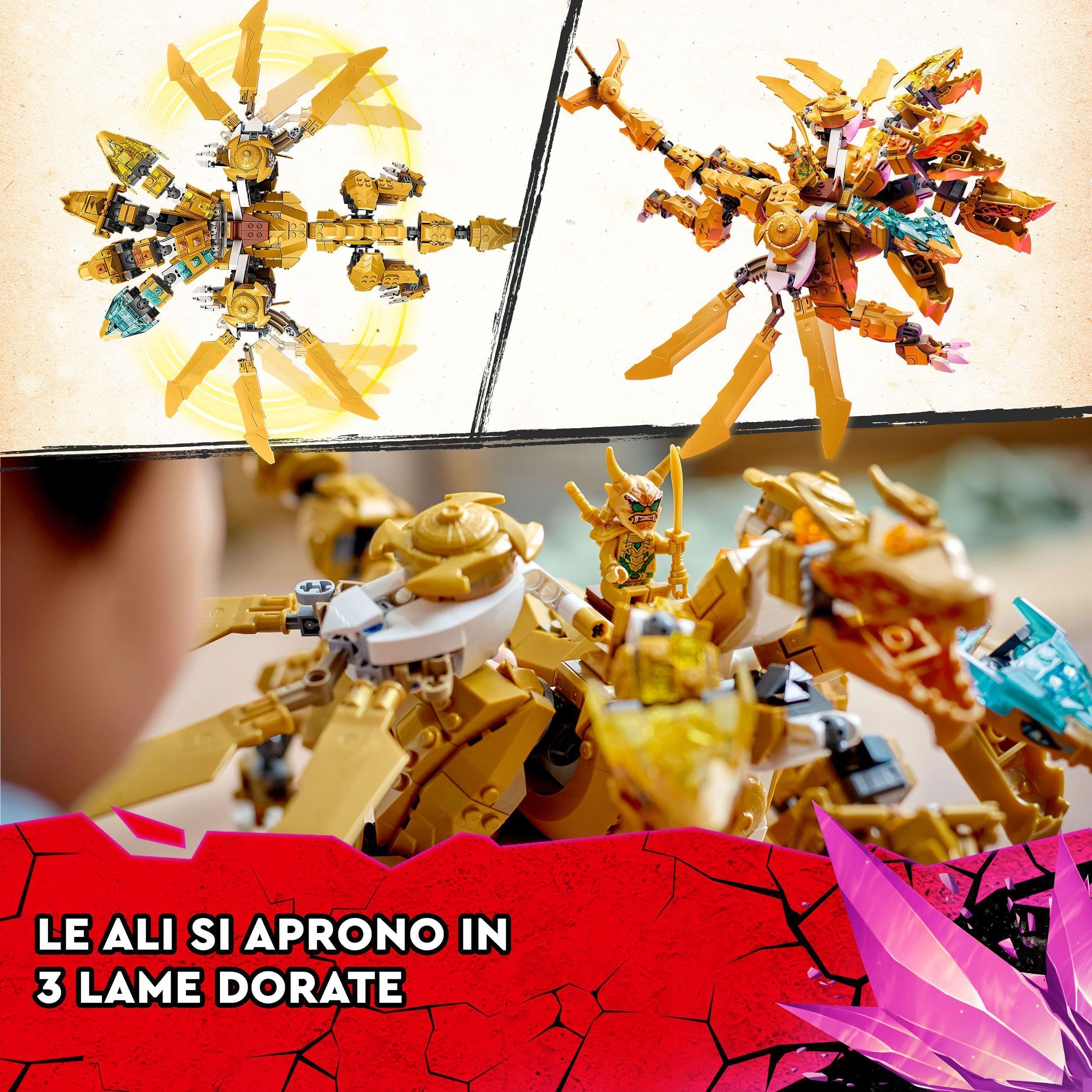 LEGO Ninjago Ultra Drago d’Oro di Lloyd, Set Serie TV Crystallized con Grande Action Figure da Costruire e 9 Minifigure, Idea Regalo, Giochi per Bambina o Bambino da 9 Anni in su 71774