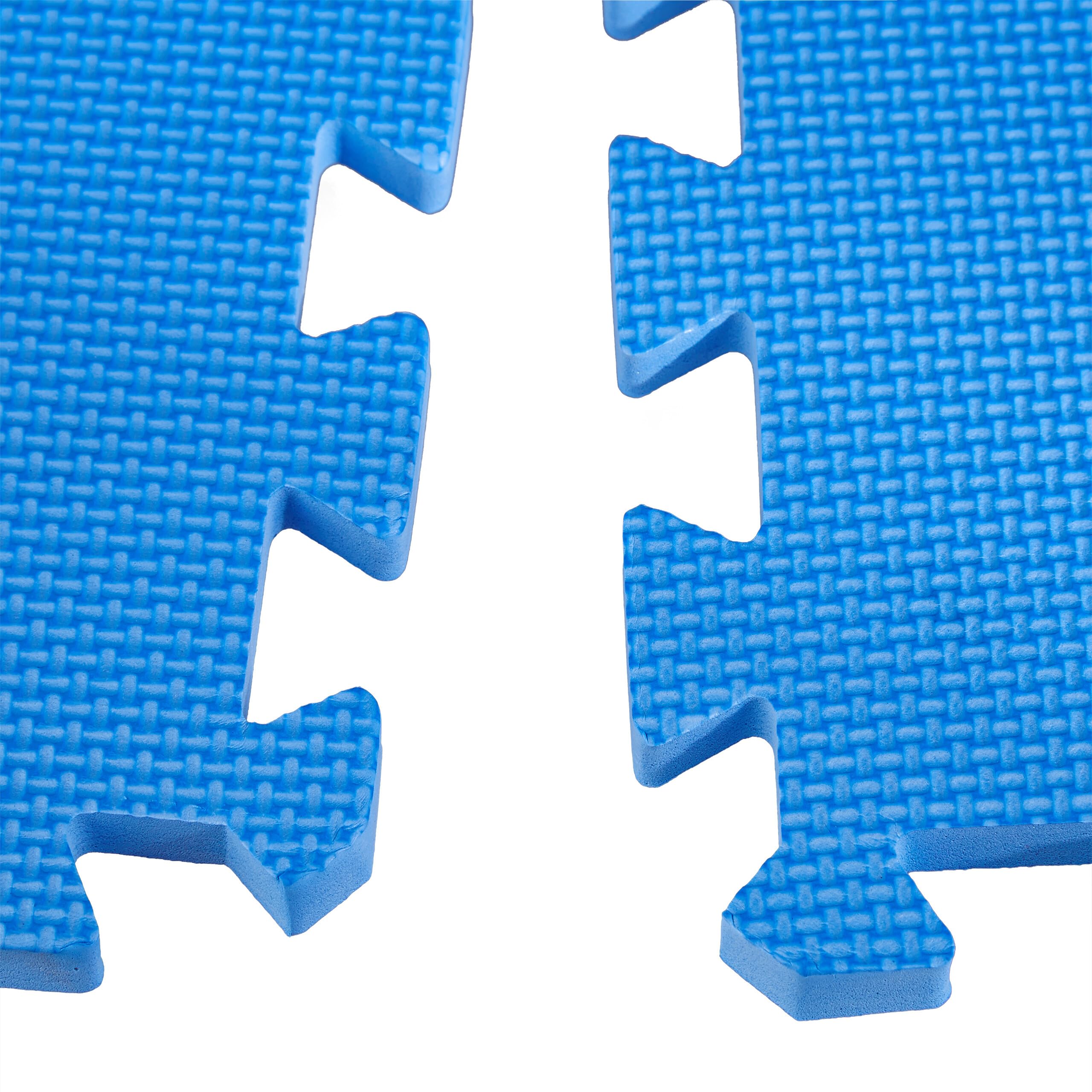 Tappeto Gommato Palestra COSTWAY 12 Pezzi Tappetino A Puzzle Set Tappeto Di Protezione Per Pavimento In Eva Tappeto Per Palestra Incastro - Foto 5