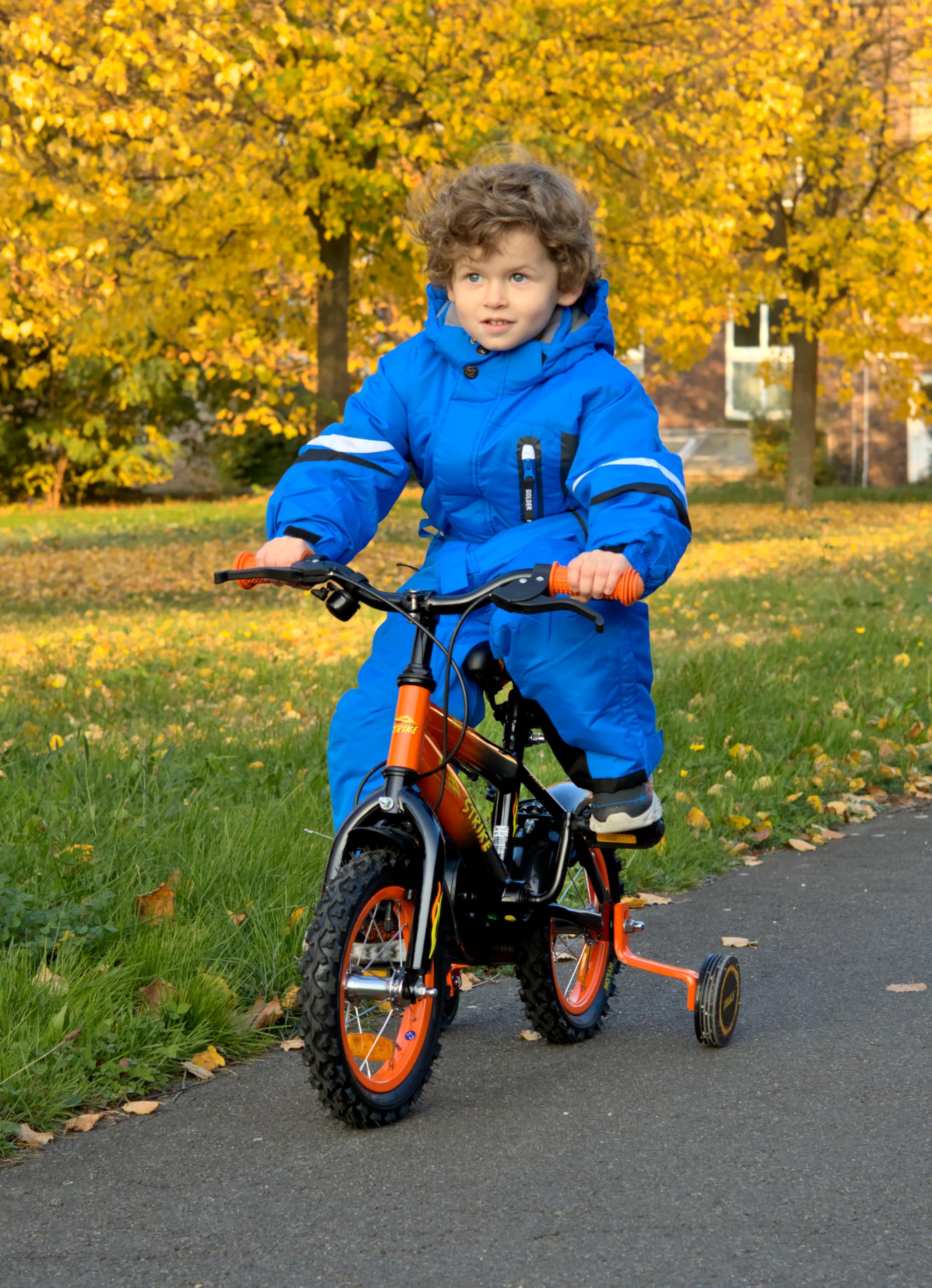 Golder Kinder Skianzug Jungen Mädchen mit Kapuze Winddichter Wasserdichter Schneeoverall