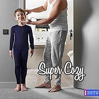 Vista 6 de Conjunto de ropa interior térmica 4 piezas de forro polar cepillado y pantalones largos para niños