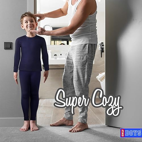 Miniatura 6 de Conjunto de ropa interior térmica 4 piezas de forro polar cepillado y pantalones largos para niños