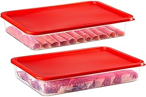 2 Pack Plastic Bacon Keeper, Deli Meat Saver Cold Cuts Cheese Food...