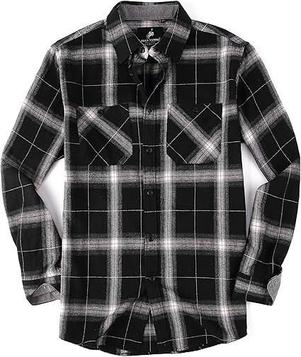Alex Vando Mens Button Down Shirts Regular Fit Long Sleeve Casual Plaid Flannel Shirt
