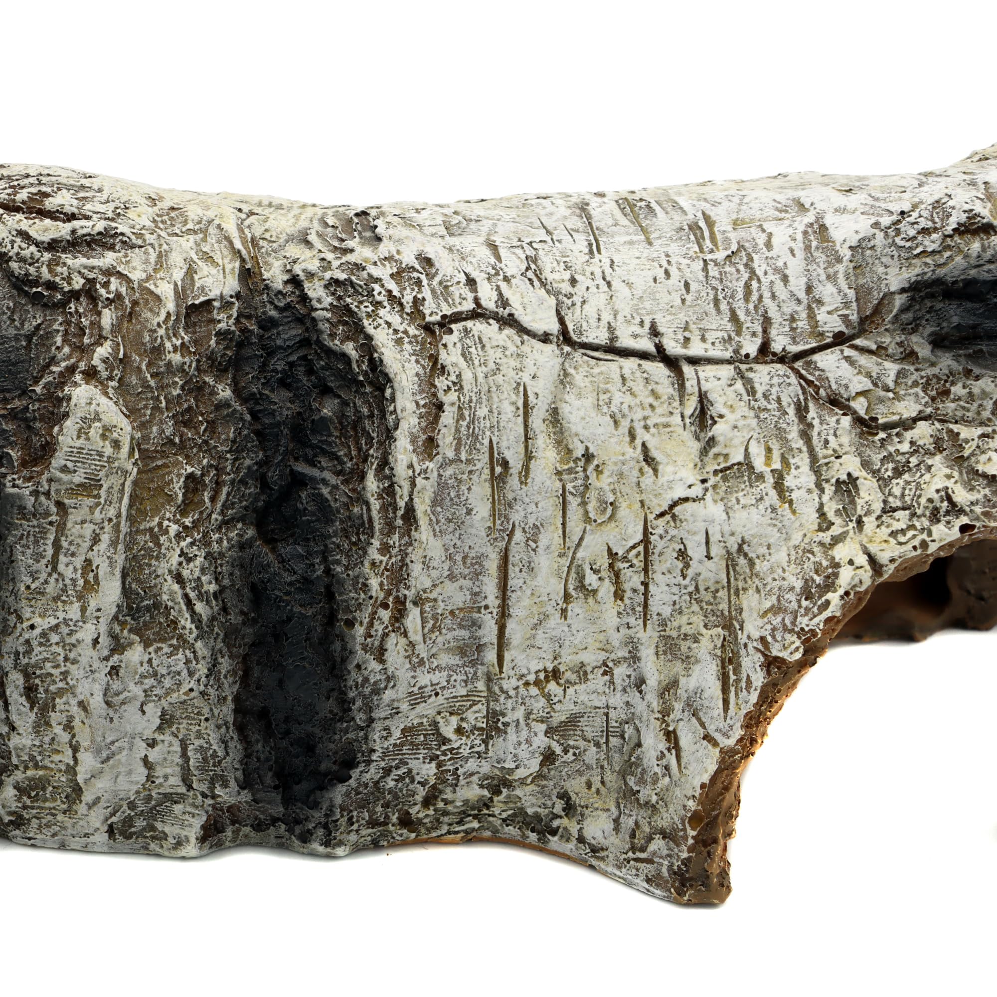 JIHAQUA Decorazione per terrario in resina per acquario, lucertola, serpente o rettile, lucertola, ragno e caverna per pesci d'acquario (corteccia piccola A)