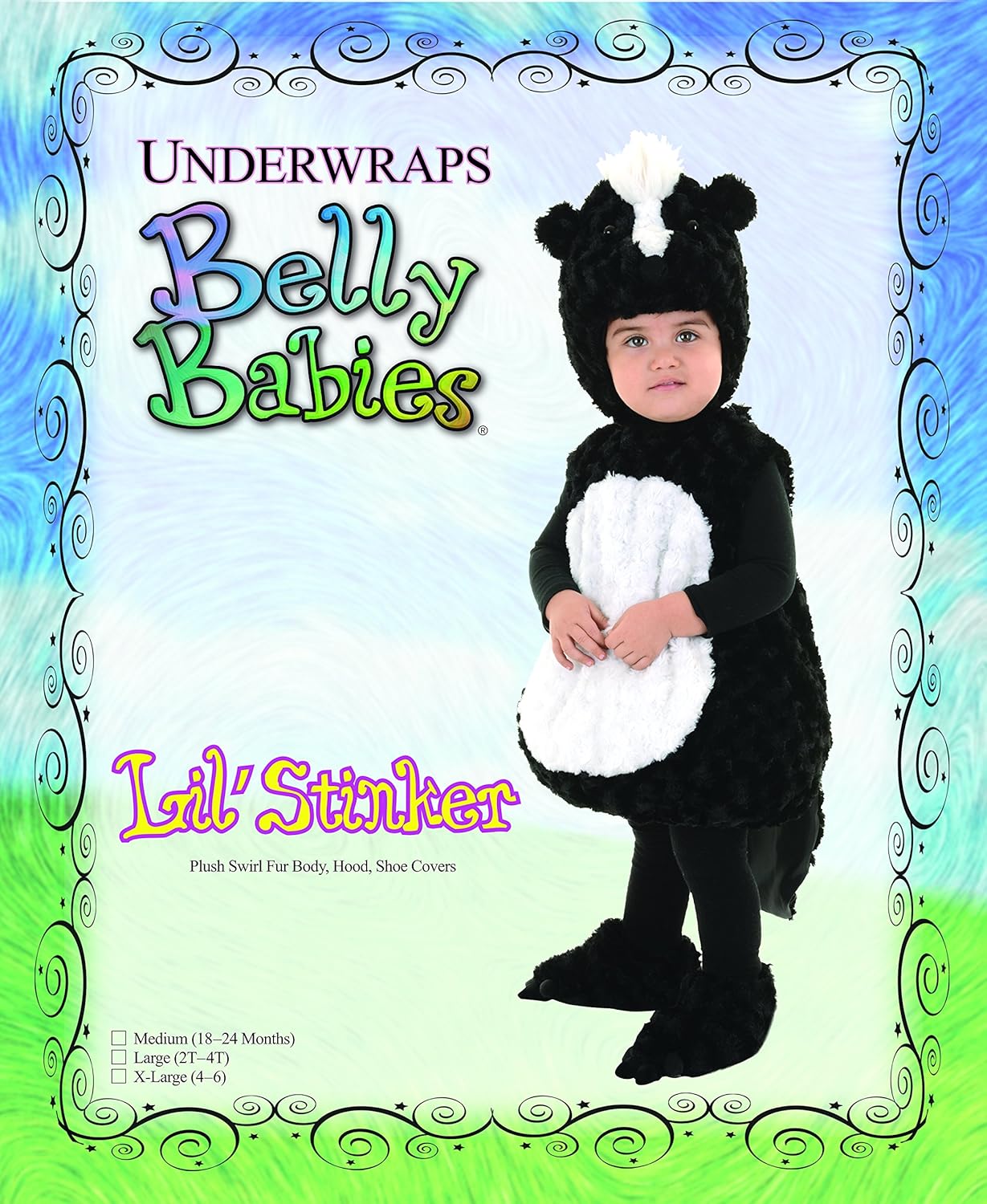 UNDERWRAPS unisex-child Underwraps Toddler's Skunk Belly Babies Costume