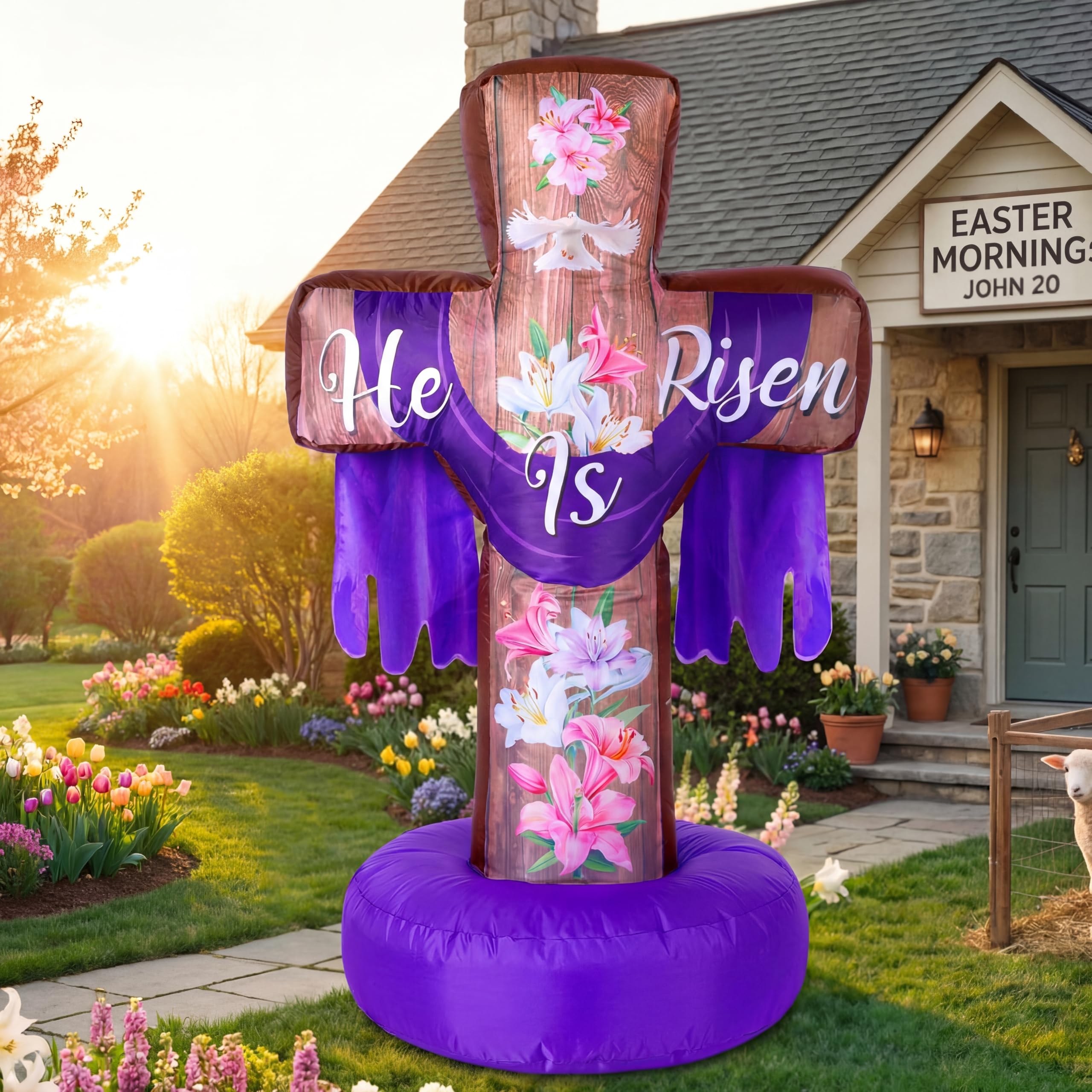 Décoration gonflable de Pâques 1,8 m pour cour et fête de famille