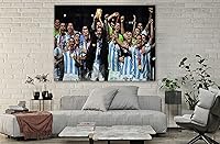 Vista 111 de SpiritualHands Póster de Lionel Messi, lienzo artístico de pared de Messi Argentina, carteles de fútbol de Leo Messi para dormitorio de niños